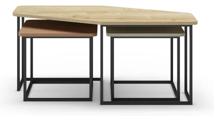 Set di 3 tavolini 60x111,5 cm Zoya - Marckeric