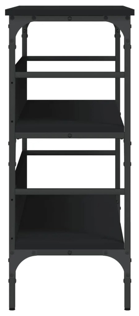 Tavolino Consolle Nero 100x32x75 cm in Legno Multistrato