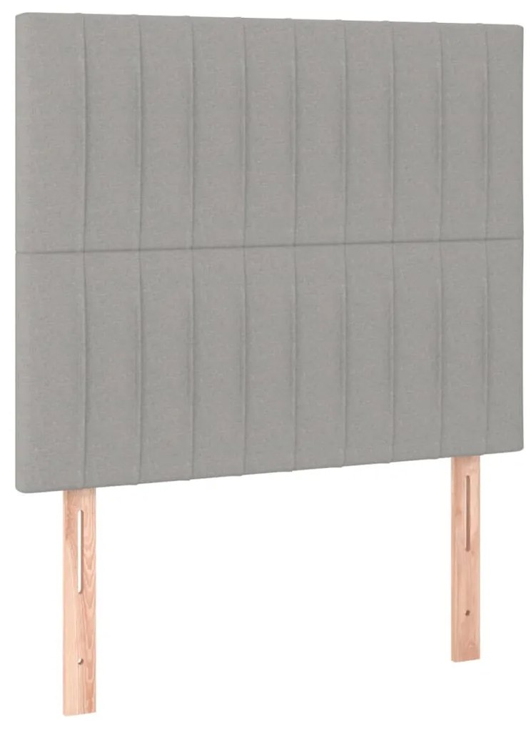 Testiere 2 pz grigio chiaro 100x5x78/88 cm in tessuto