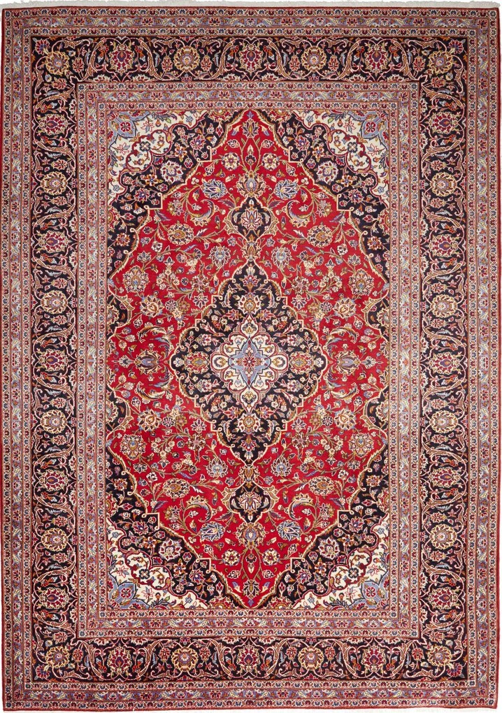 Kashan Tappeto persiano 350 x 250 Rosso (Iran) Annodato A Mano