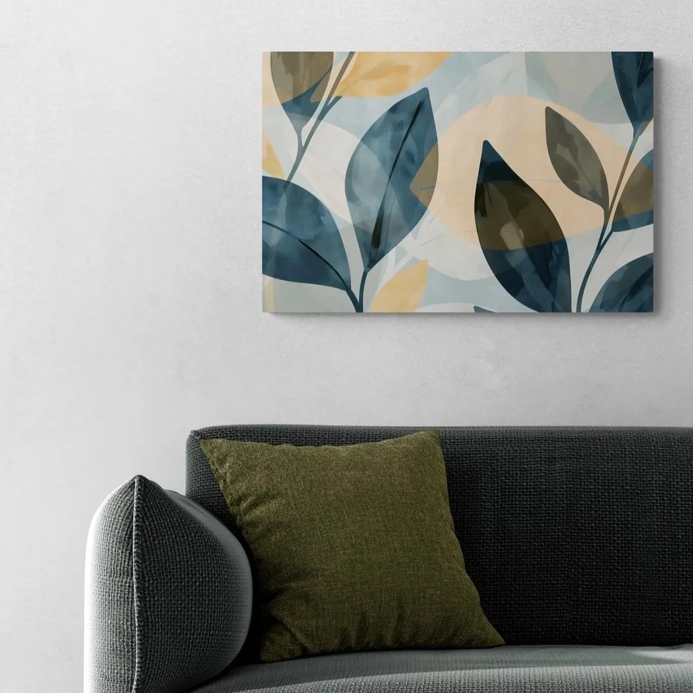 Quadro su tela – Foglie scure eleganti