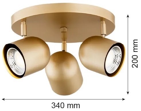 Argon 6249 - Faretto ISOLA 3xGU10/5W/230V