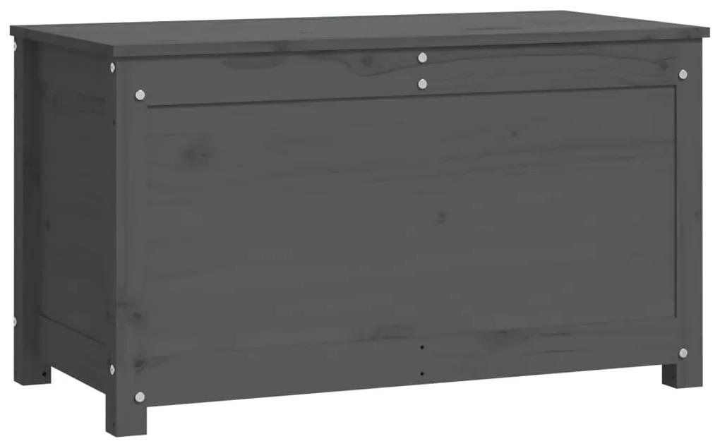 Contenitore portaoggetti grigio 80x40x45,5cm massello di pino