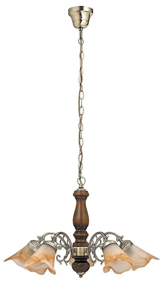 Rabalux 7095 - Lampadario a sospensione con catena RUSTIC 3 5xE14/40W/230V