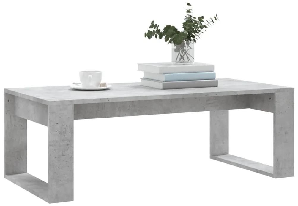 Tavolino salotto grigio cemento 102x50x35 cm legno multistrato