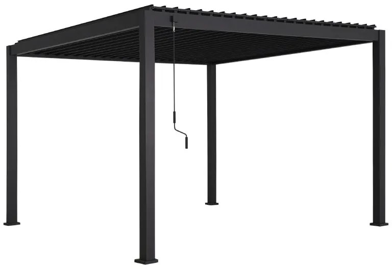 Pergola Modus in alluminio struttura e copertura grigio scuro L 360 x P 360 x H 250 cm