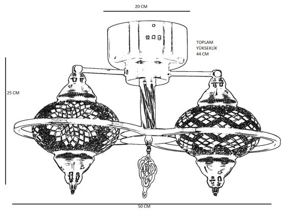 Plafoniera a soffitto YENI 1xE27/40W/230V bronzo