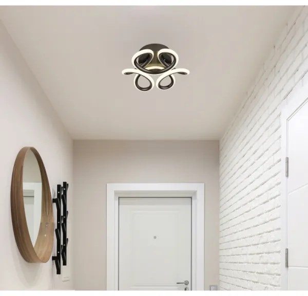 Globo 67386-24A - Lampada LED da soffitto MELISAND 24W/230V Ø26 cm nera