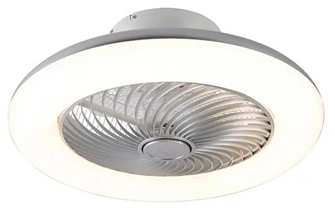 Ventilatore da soffitto argento con LED e telecomando - Clima