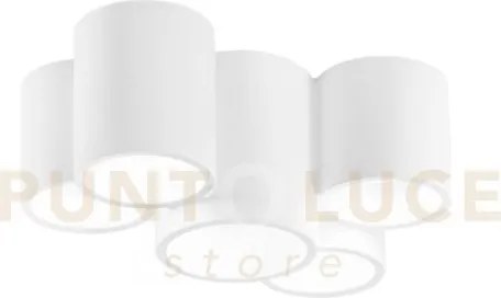 Plafoniera banjie tubolare bianca 5 luci attacco gu10 29,6x20x14cm ...