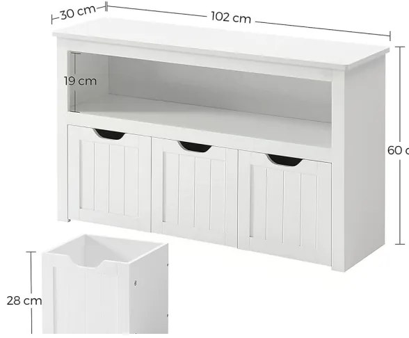 Mobile a ripiani SORELL bianco