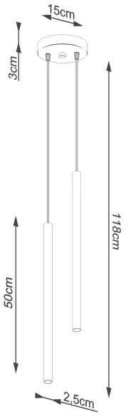 Sollux SL.1513 - Lampadario a sospensione con filo PASTELO 2xG9/8W/230V color crema
