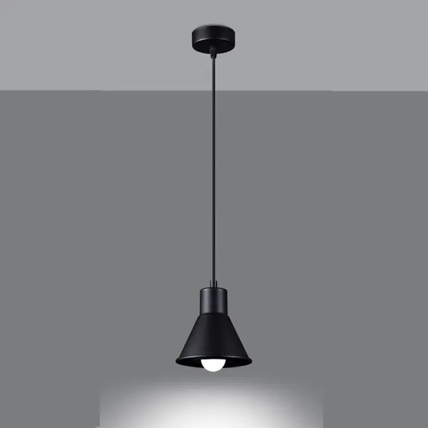 Sollux SL.0985 - Lampadario su filo TALEJA 1xE27/60W/230V nero