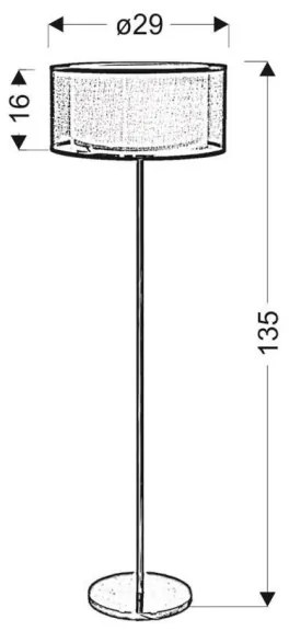 Lampada con piedistallo SOLO 3xE14/40W/230V grigio/cromo lucido