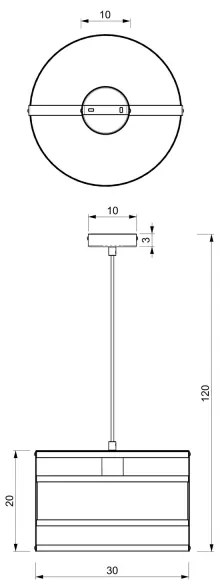 Lampadario su corda RIM 1xE27/60W/230V nero/oro