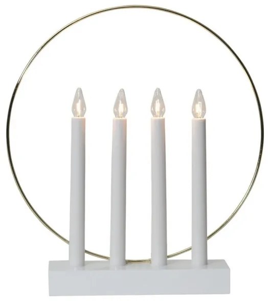 Eglo 410979 - Candeliere di Natale GLOSSY 4xE10/3W/230V bianco