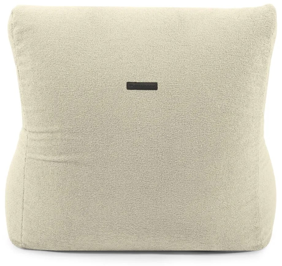 Puof a sacco color crema con rivestimento in bouclé Seat 100 Lounge – SLOWDOWN