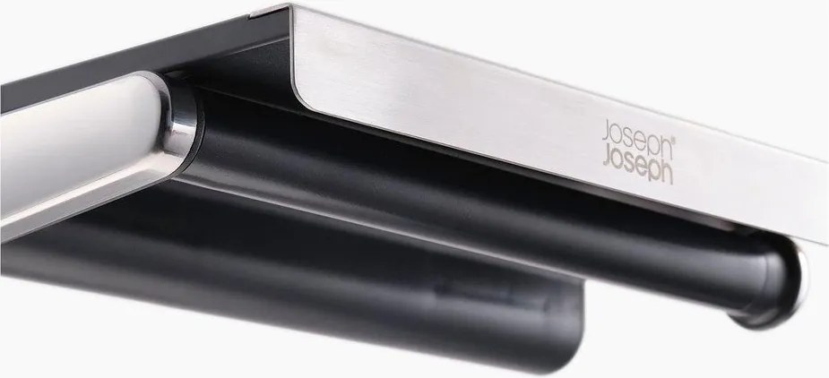 Portarotolo da cucina da parete da parete argentato in plastica RollGrip – Joseph Joseph