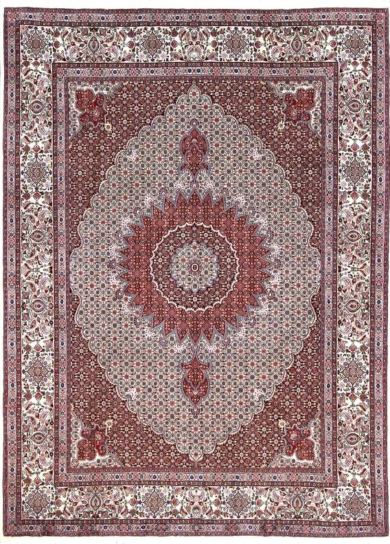Moud Tappeto persiano 250x350 Beige (Iran) Annodato A Mano