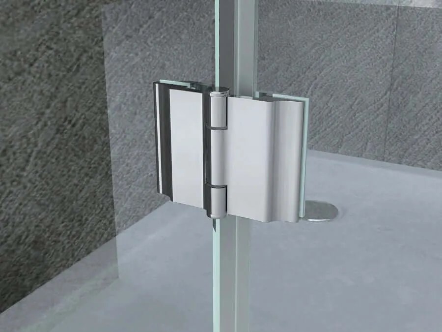 Box Doccia 90x90 Semicircolare H195 Trasparente 8mm Doppia Anta Battente - Leo