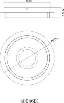 Globo 48046D1 - Plafoniera LED ZARA LED/24W/230V 3000K Ø 40 cm