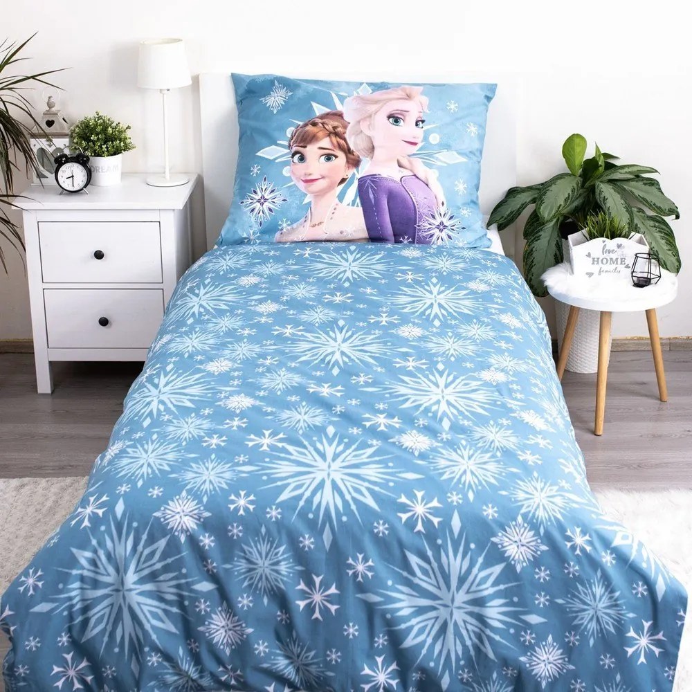 Biancheria da letto per bambini in cotone per letto singolo 140x200 cm Frozen - Jerry Fabrics