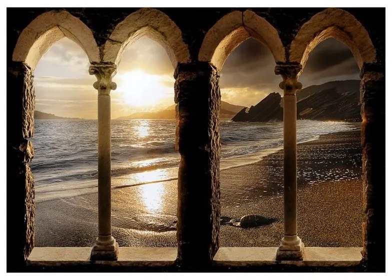 Fotomurale adesivo  Castello sulla sabbia  Larghezza x Altezza Home decor 98x70