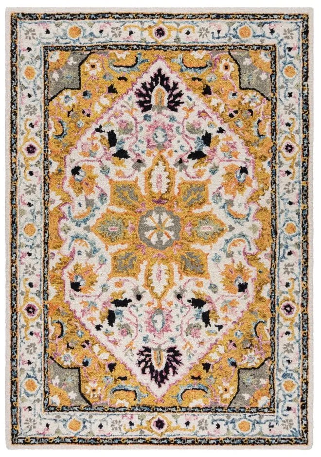 Tappeto in lana gialla 200x290 cm Dahlia - Flair Rugs