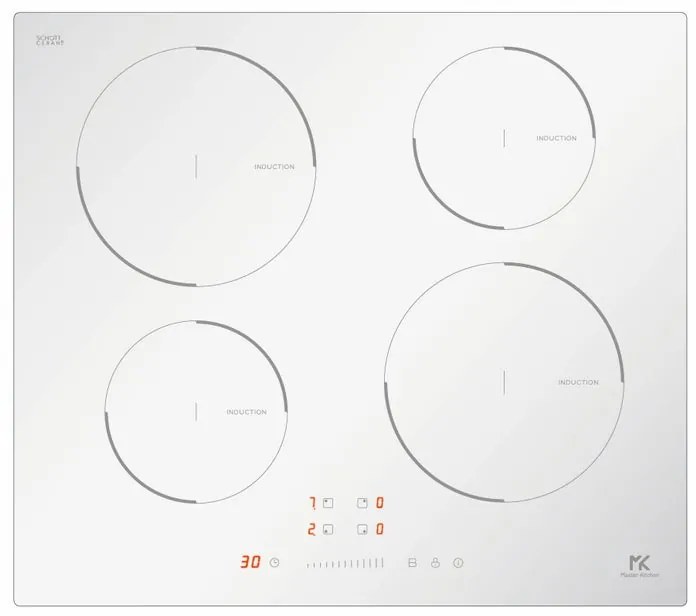 Piano cottura a induzione 4 zone MASTER KITCHEN bianco