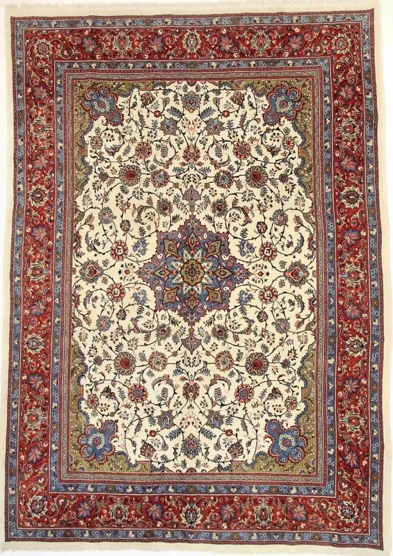 Sarouk Tappeto persiano 280x390 Beige (Iran) Annodato A Mano