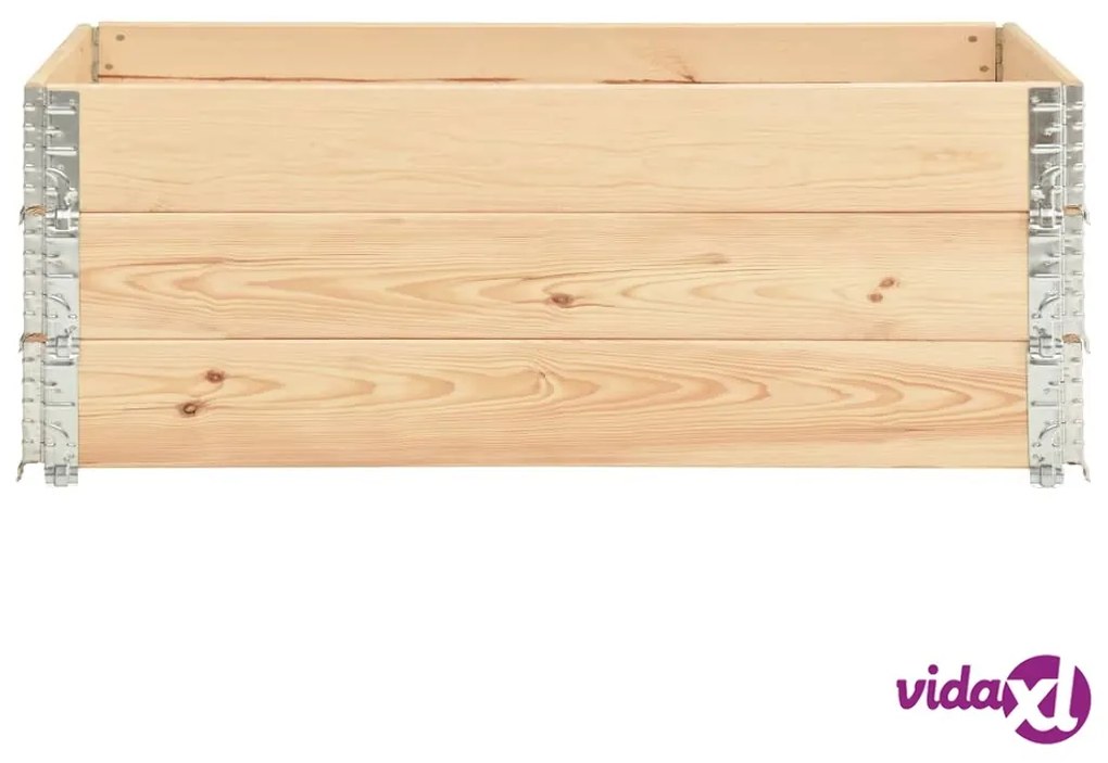 vidaXL Fioriere Rialzate 3 pz 50x150 cm in Legno Massello di Pino