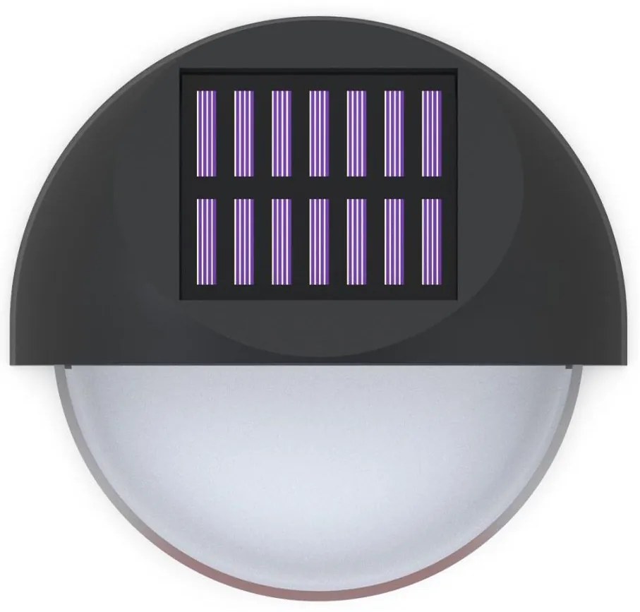 Aigostar - Applique a LED solare LED/1W/1,2V nero 2700K IP44
