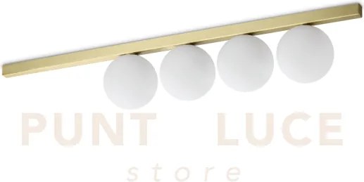 Binomio lampadario a soffitto 4 luci attacco g9 ottone