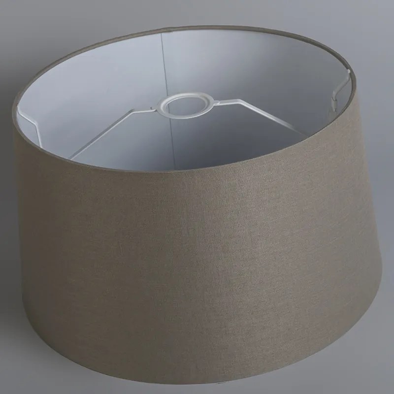 Lampada a sospensione moderna nera con paralume 45 cm color tortora - Combi 1