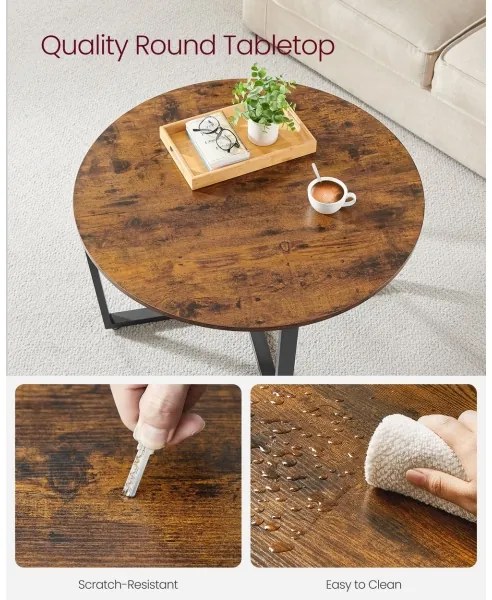 Tavolino da salotto ELDUR marrone/nero