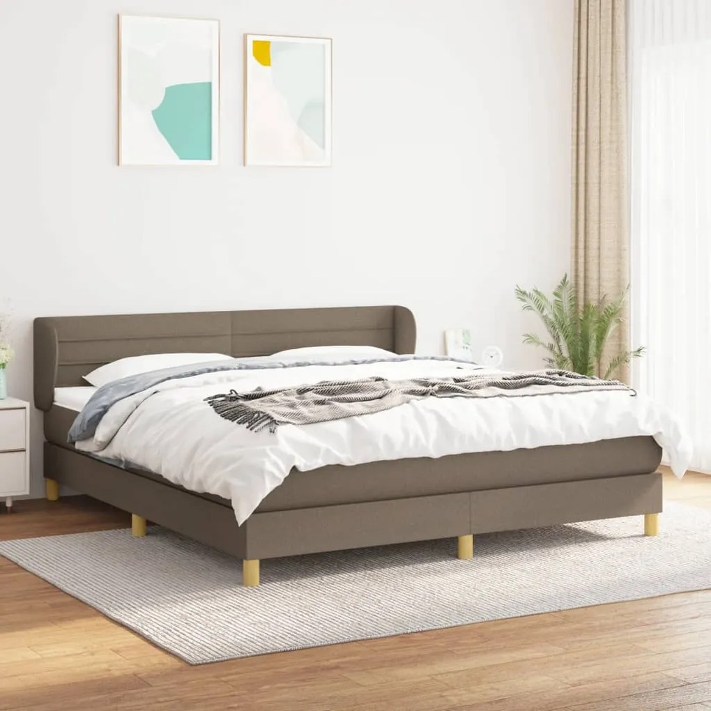 Giroletto A Molle Con Materasso Tortora 160x200 Cm İn Tessuto /