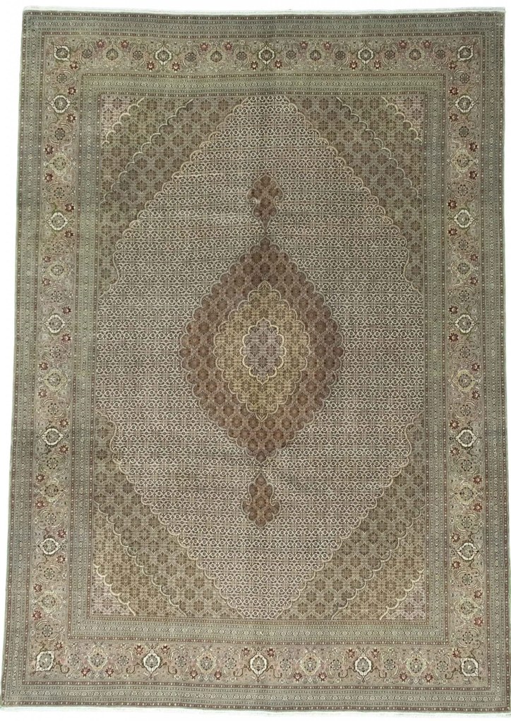 Tabriz Tappeto 350 x 250 Beige (Iran) Annodato A Mano