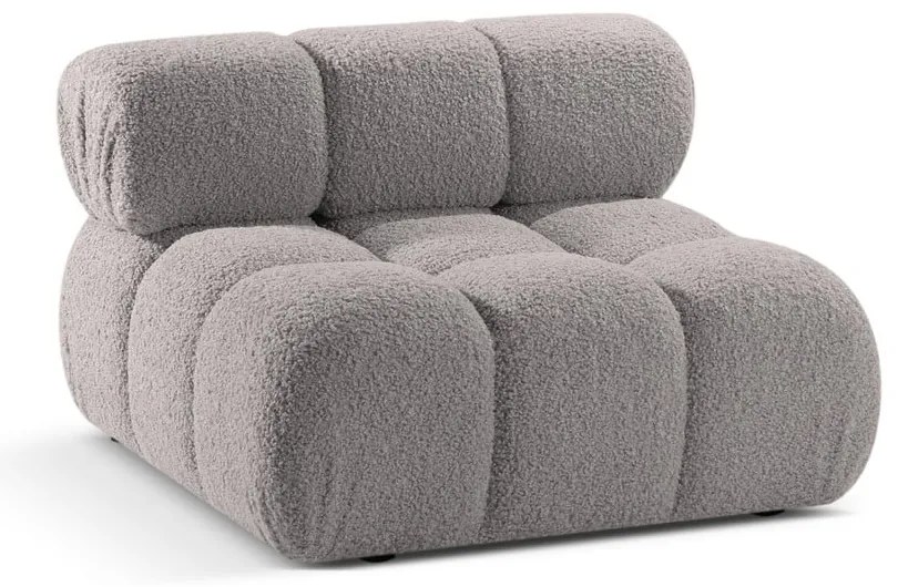 Modulo divano grigio chiaro in tessuto bouclé (parte centrale) Bellis - Micadoni Home