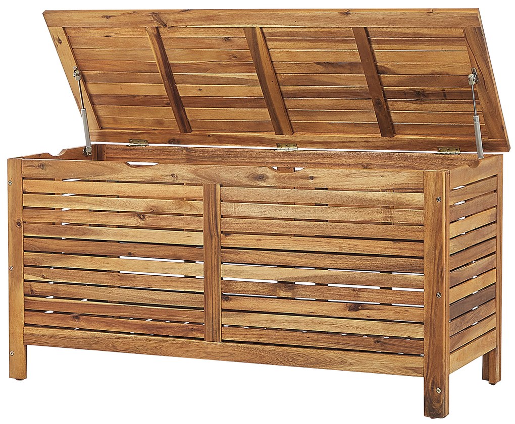 Cesta da giardino legno acacia chiaro 130 x 64 cm RIVIERA Beliani