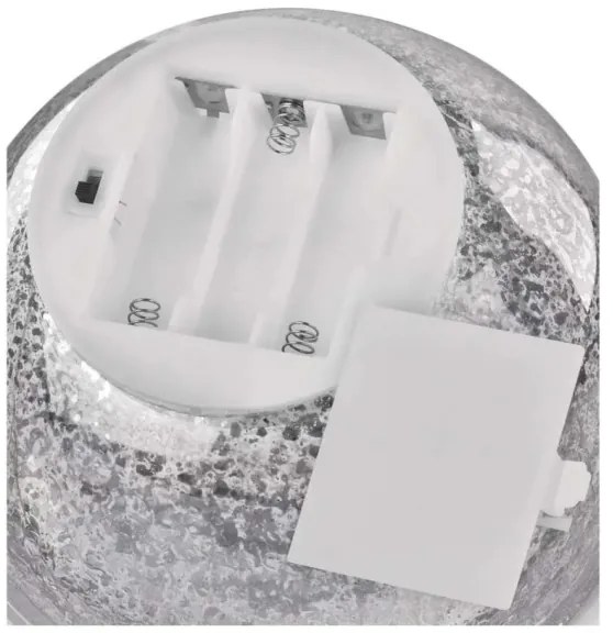 Decorazione natalizia LED — 20 LED, alimentazione 3x AA, sfere Ø 15 cm