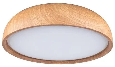 Oka LED Plafoniera IP44 Bianco/Legno - Paulmann