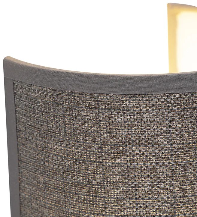 Lampada da parete moderna grigia - Simple Drum Jute