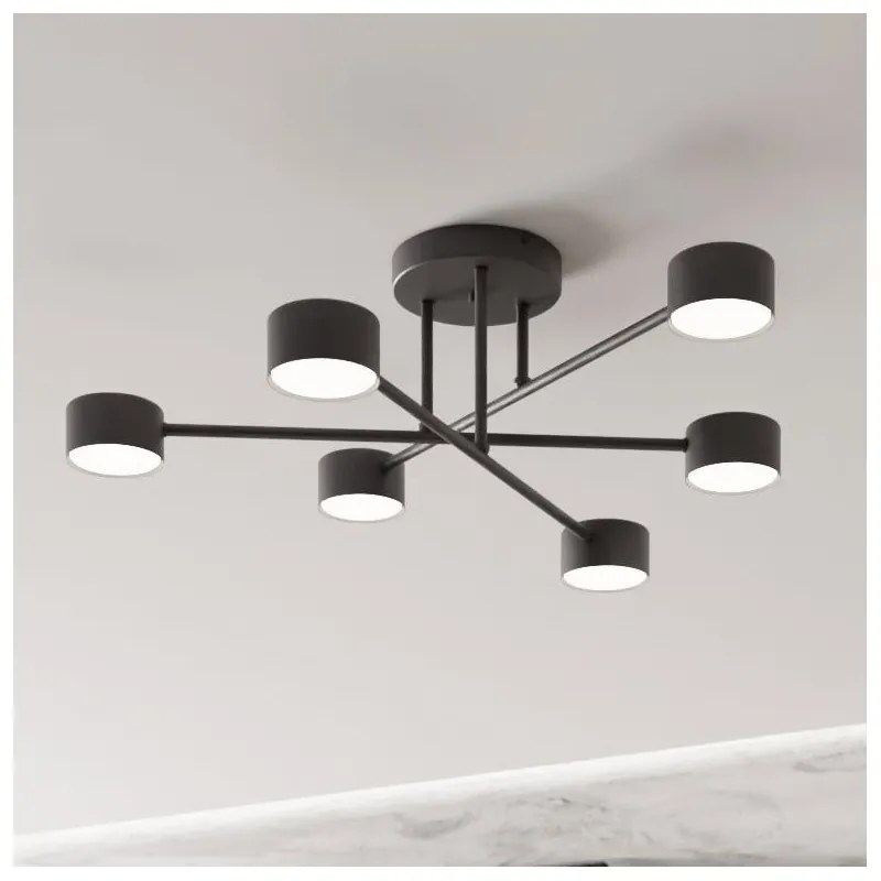 Lampadario a sospensione HALO 6 Black Colore Nero