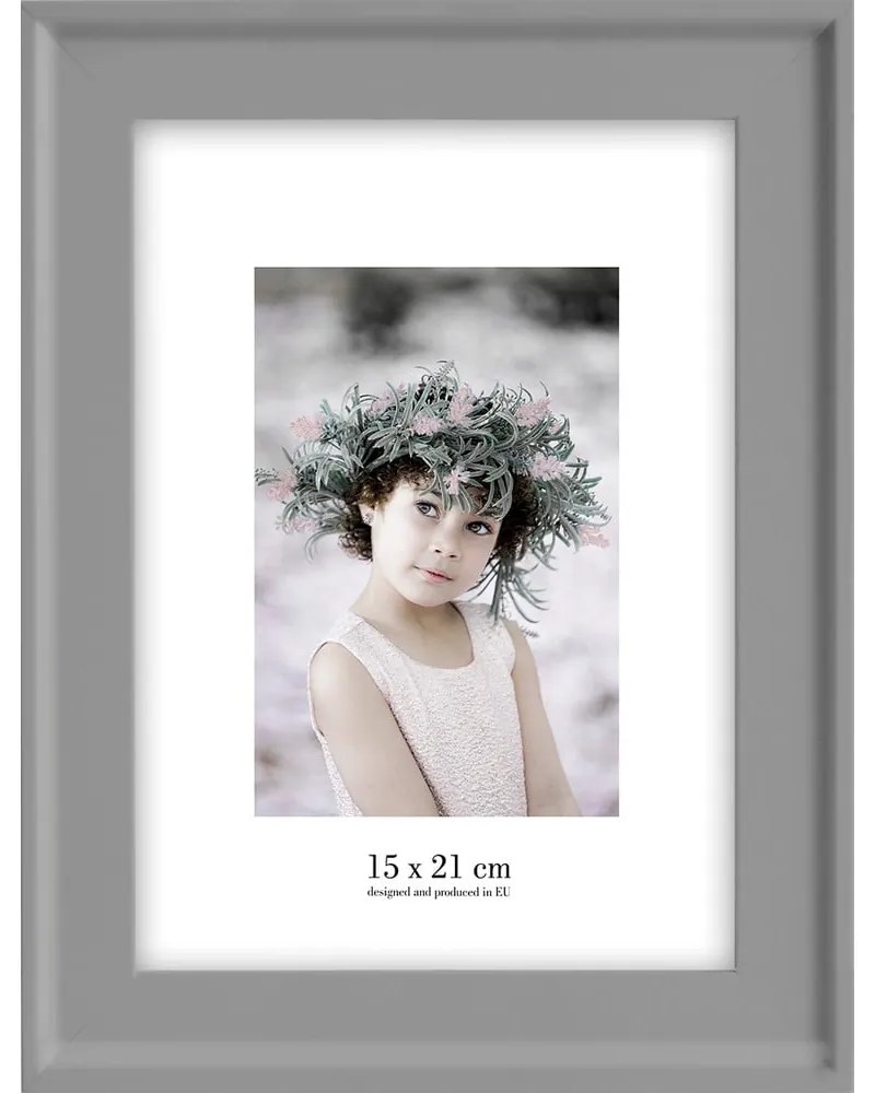Cornice grigia da appendere, 22 x 28 cm Malaga - Styler