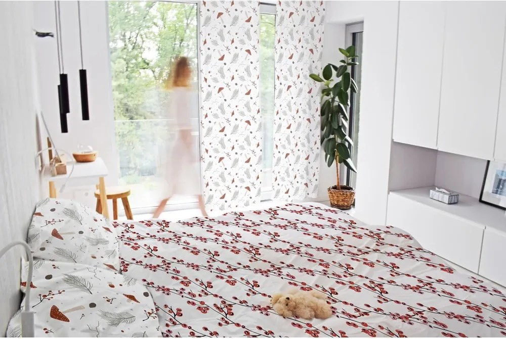 Tenda bianca in raso di cotone 110x250 cm Toadstools – Butter Kings