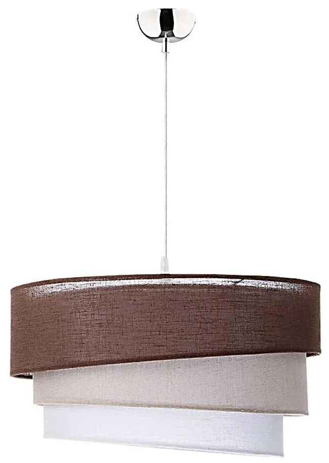 Duolla - Lampadario a sospensione con filo TRIO 1xE27/40W/230V diametro 45 cm marrone/beige/bianco