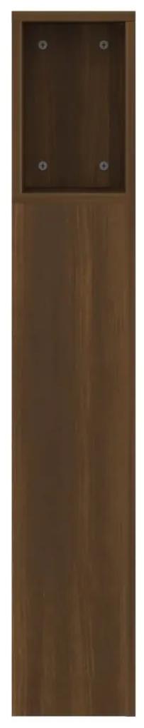 Testiera con scomparti rovere marrone 160x18,5x104,5 cm
