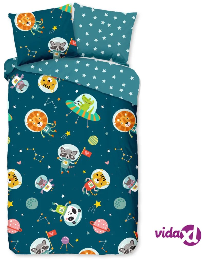 Good Morning Copripiumino per Bambini SPACY 140x200/220cm Blu Petrolio