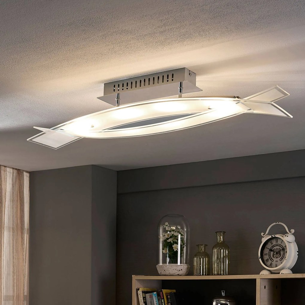 Lindby Elina - lampada LED da soffitto in vetro