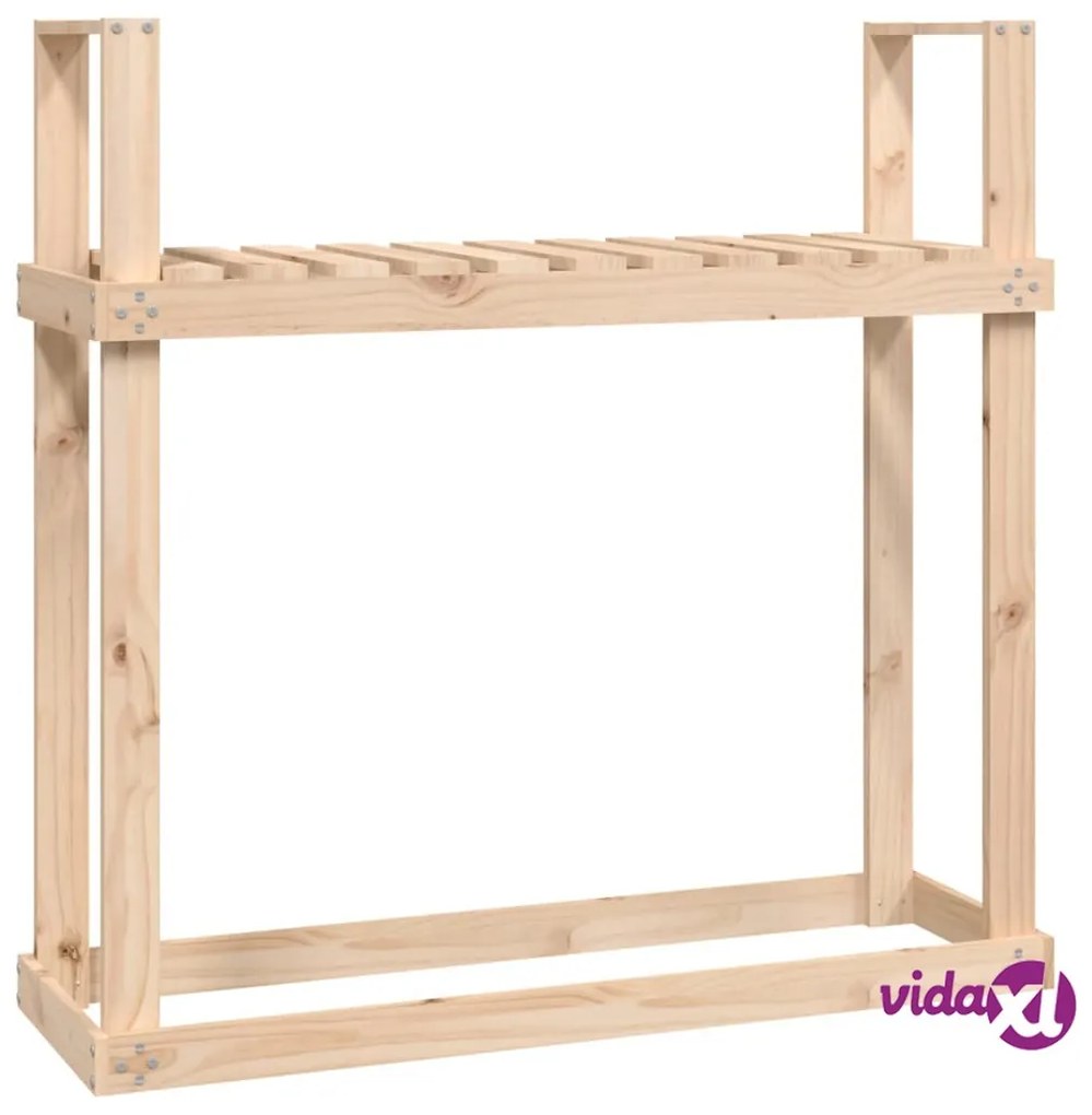 vidaXL Portalegna 110x35x108,5 cm in Legno Massello di Pino